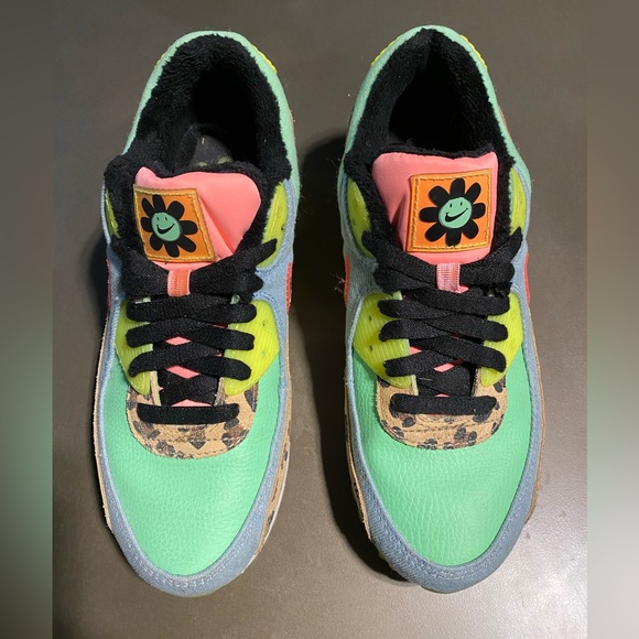 2020 WMNS AIR MAX 90 LX 'ILLUSION (DANCEFLOOR/DENIM LEOPARD) GREEN' - Picture 4 of 6